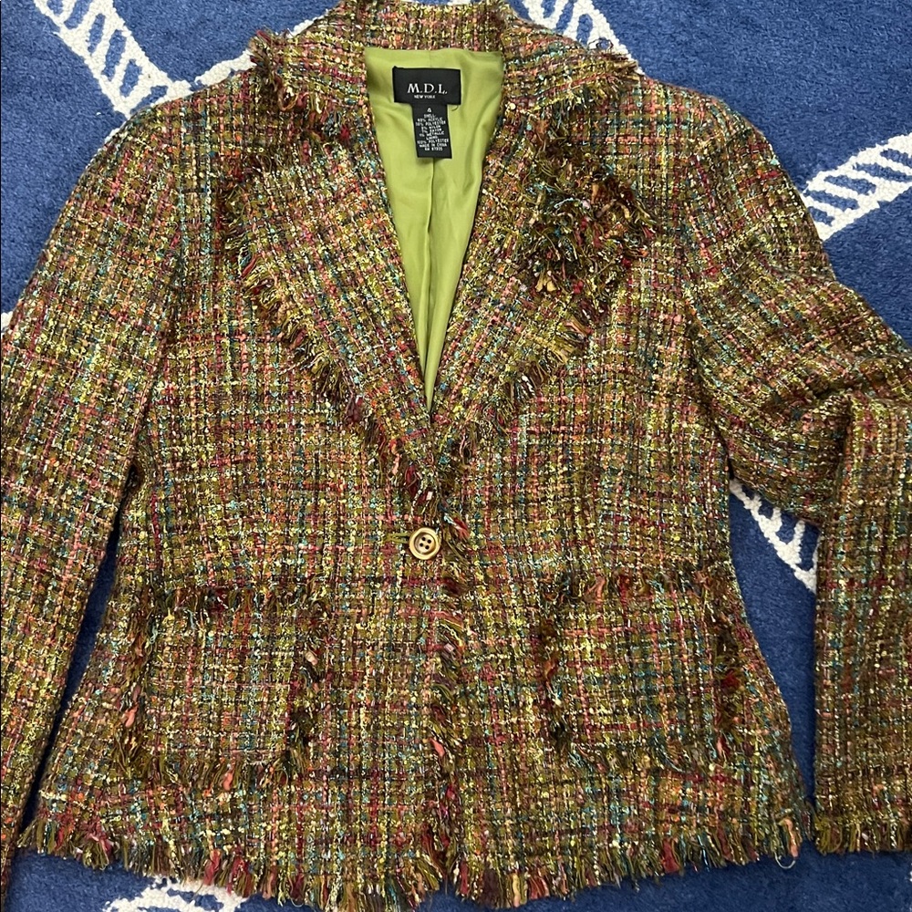 Women's Multicolor Tweed Jacket 4-6